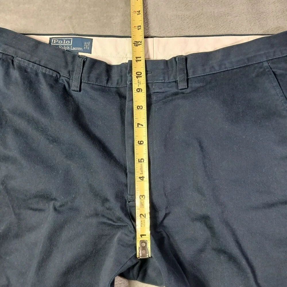 Polo Ralph Lauren Mens 36x28 Navy Blue Cotton Preston Chino Pants Preppy Classic